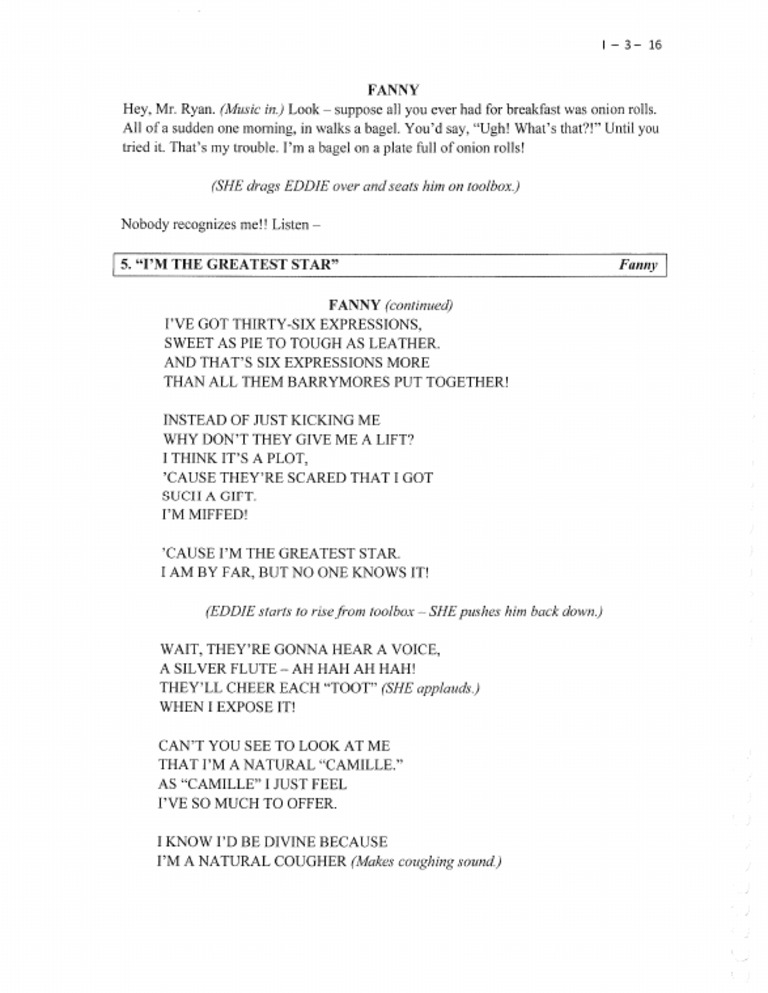 Fanny Monologue | PDF
