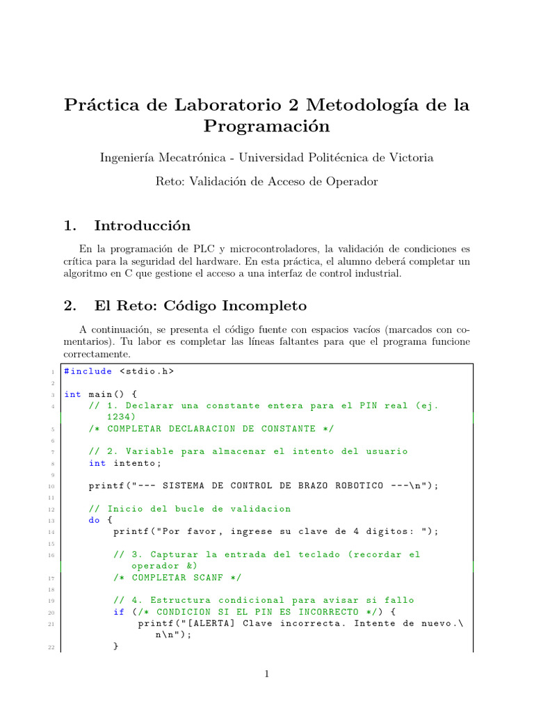 Práctica 2 Programación | PDF | Programa de computadora | Programación