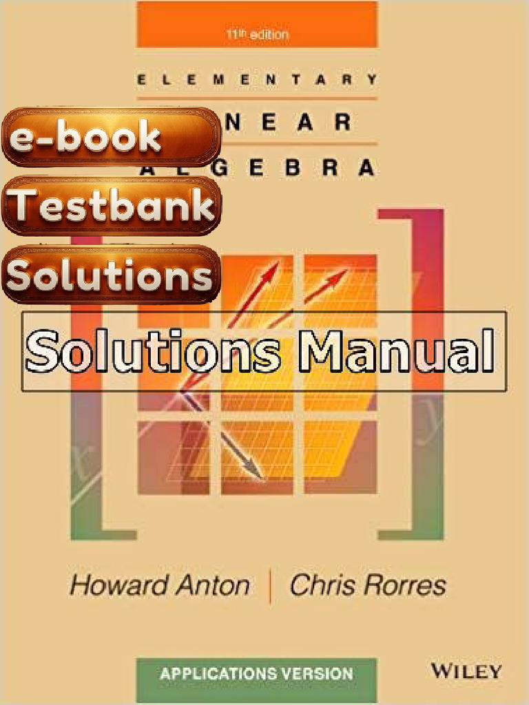 E-Book Testbank For Elementary Linear Algebra Applications Version 9th ...