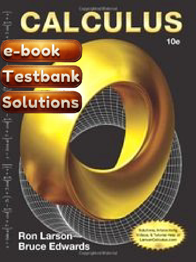 E-Book Testbank For Calculus I 8th Edition by Bruce Edwards Ron Larson ...