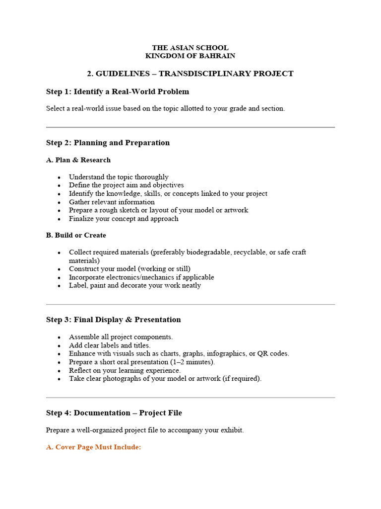 2.guidelines Transdisciplinaryproject New | PDF | Recycling