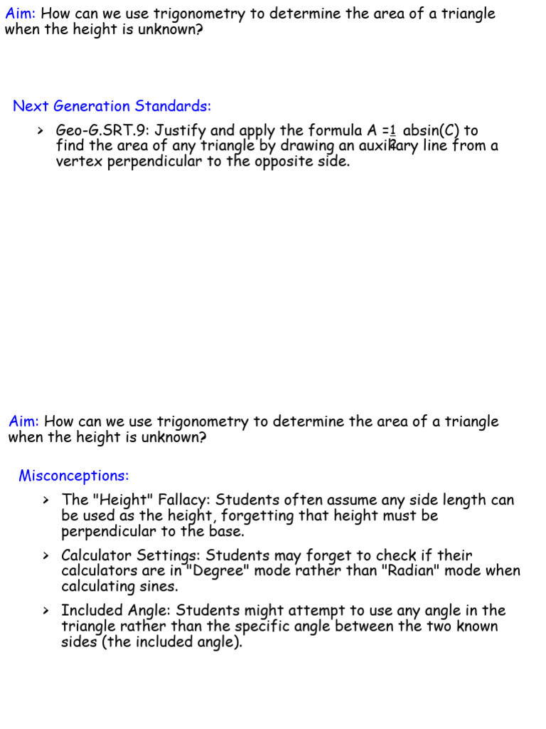 U4 L10 Area | PDF | Triangle | Area