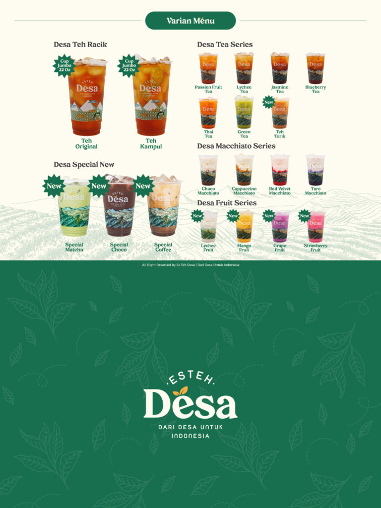 NEW - Es Teh Desa - Menu - A4 - Landscape - NEW | PDF