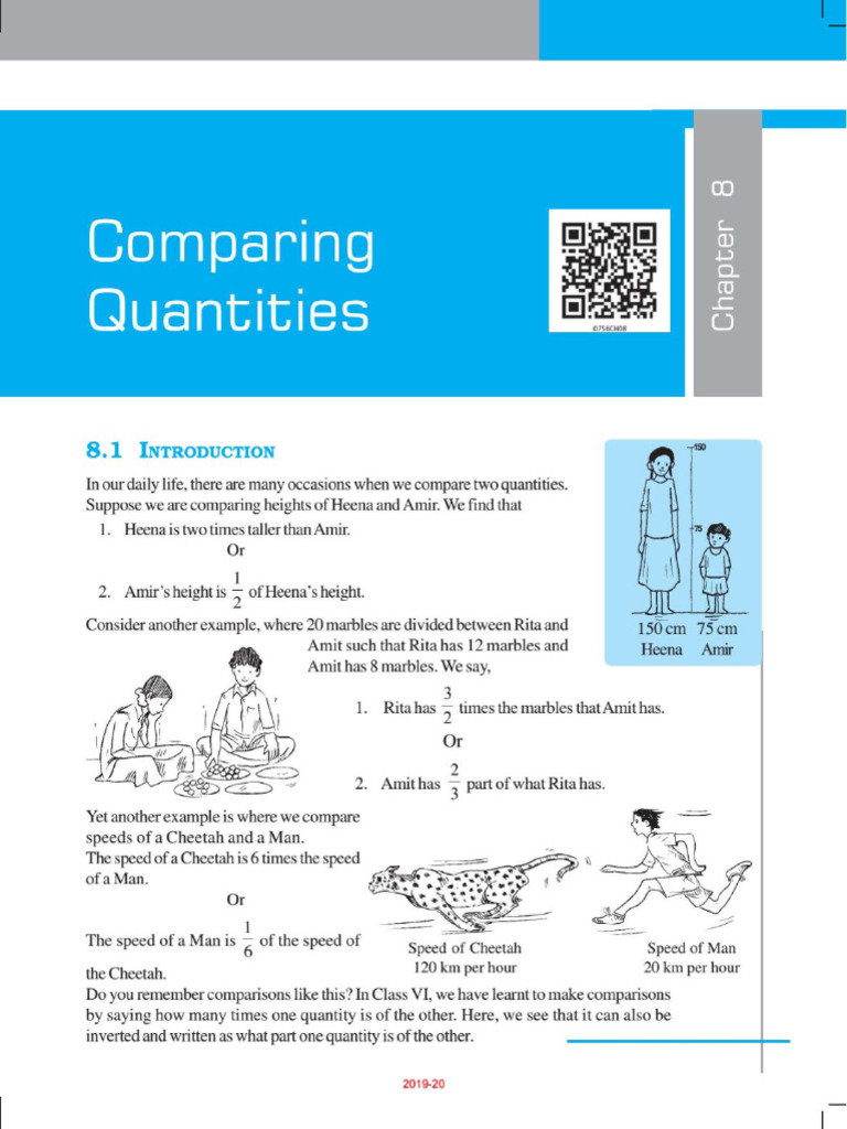 NCERT Book Class 7 Mathematics Chapter 8 Comparing Quantities | PDF