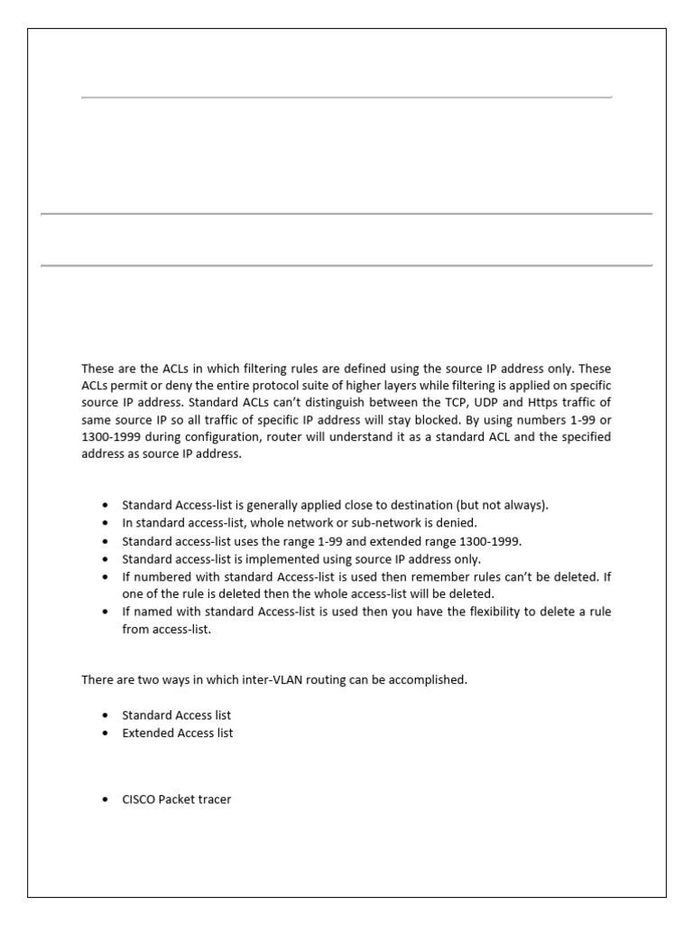 Lab 09 (B) - ACL | PDF | Computer Network | Internet Protocols