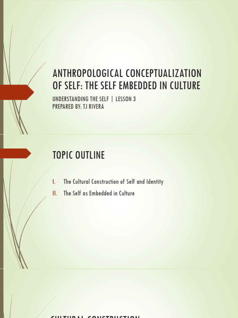 LESSON 3 Anthropological Conceptualization of The Self | PDF | Identity ...