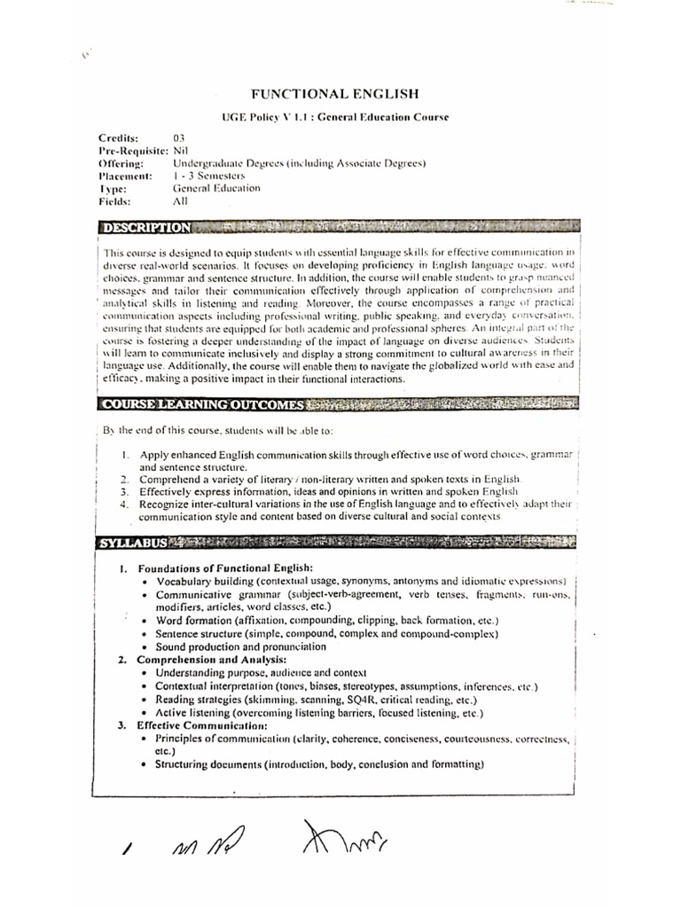 Functional English | PDF