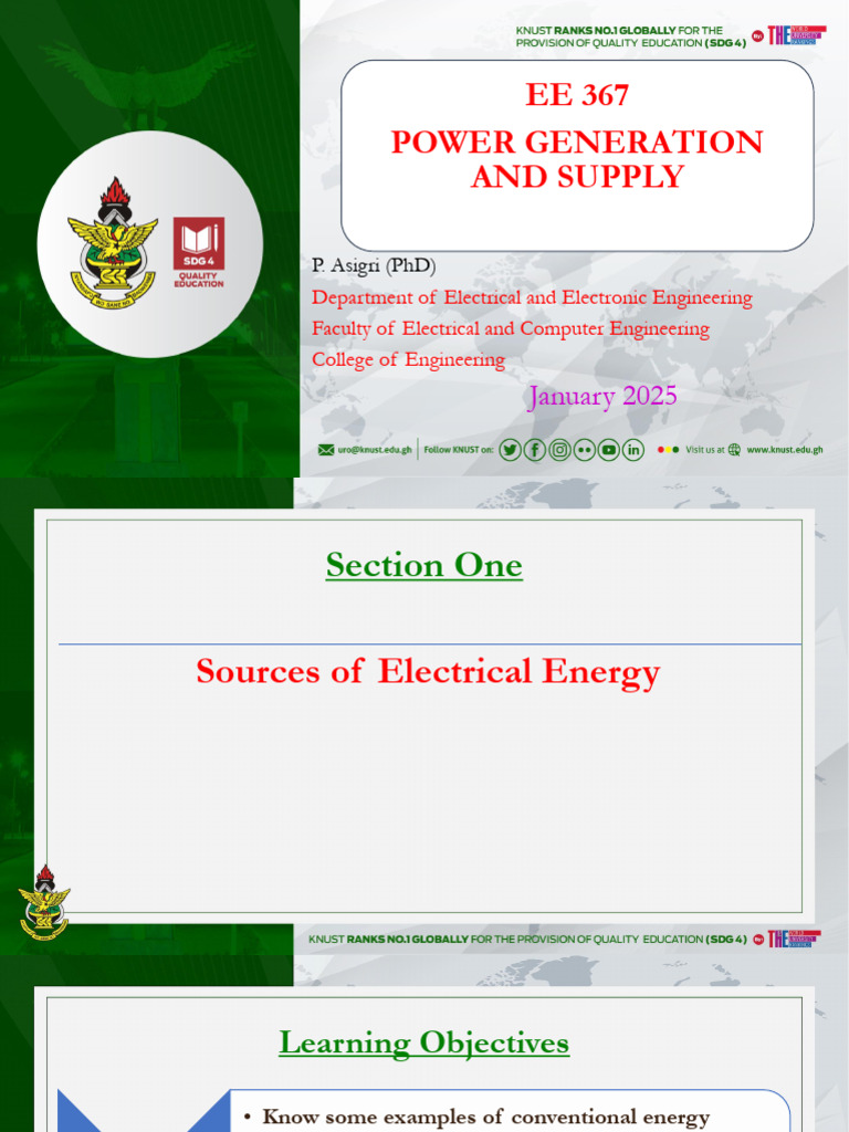 Ee 367 Unit 1 | PDF | Energy Development | Renewable Energy
