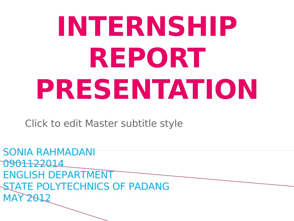 internship report presentation slide