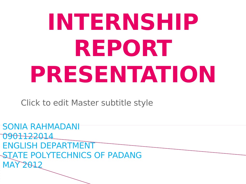 internship report presentation sample