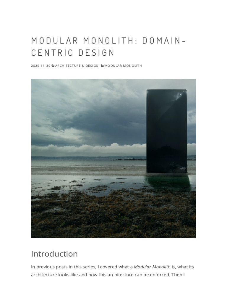 P5 Modular Monolith - Domain-Centric Design - Kamil Grzybek | PDF ...