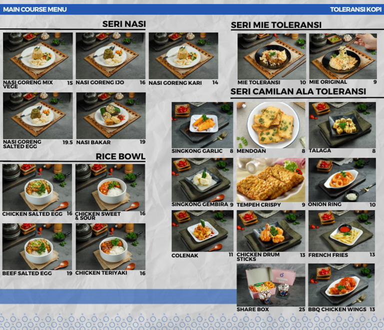 Main Course Menu | PDF
