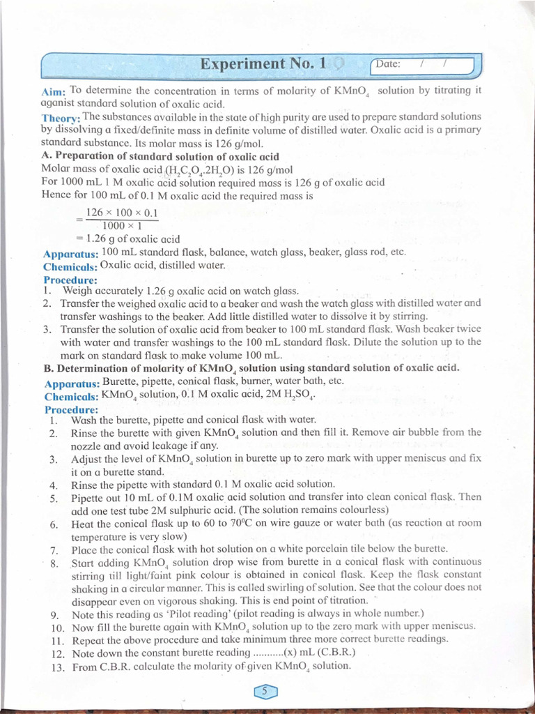 Chemistry Experiments | PDF