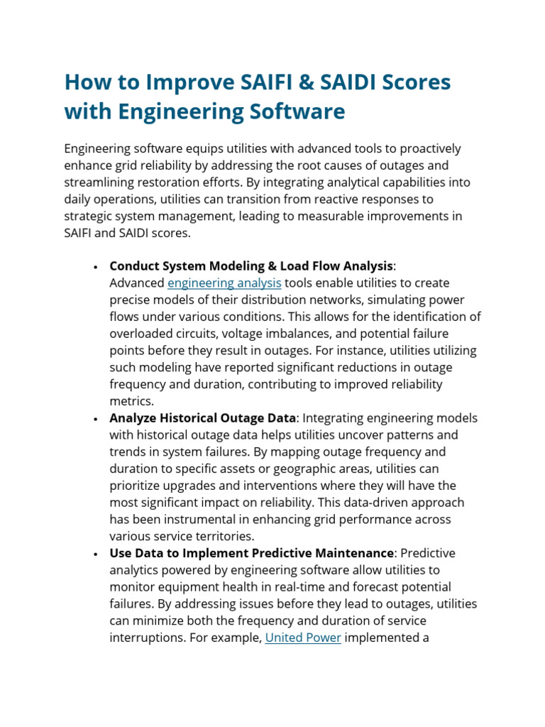 How To Improve SAIFI | PDF | Reliability Engineering