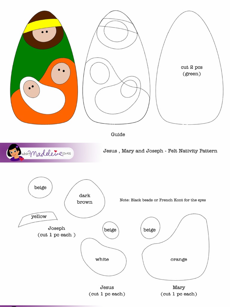 Free Felt Nativity Patterns Guide | PDF | Home & Garden