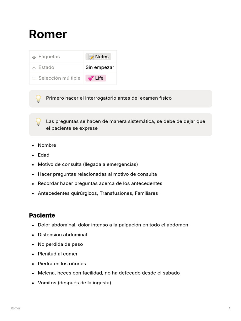 Romer | PDF | Enfermedades digestivas | Emergencias Médicas
