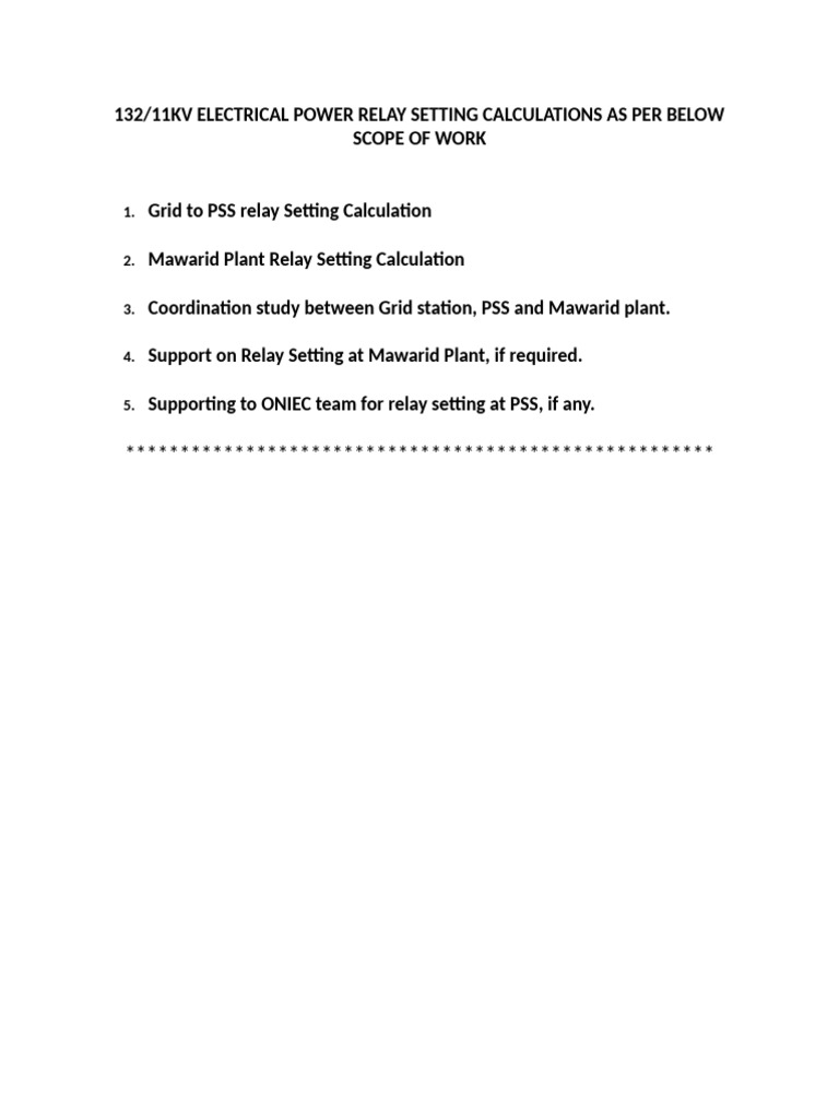 132-11kv - Relay Setting Caluclations | PDF