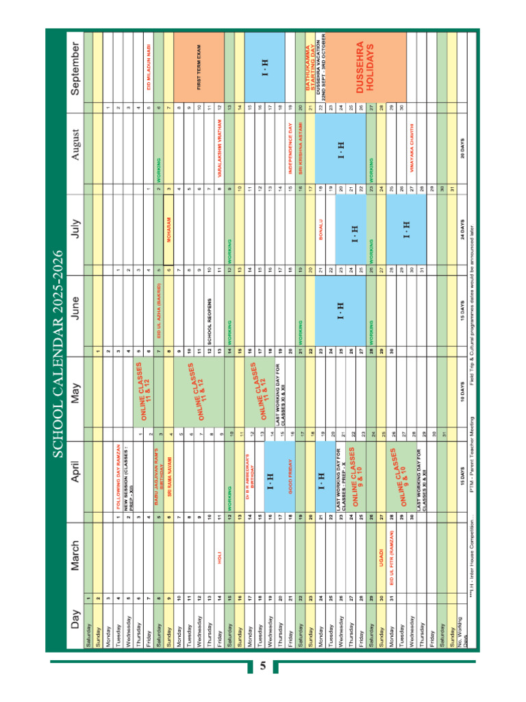 Annual Academic Calendar | PDF
