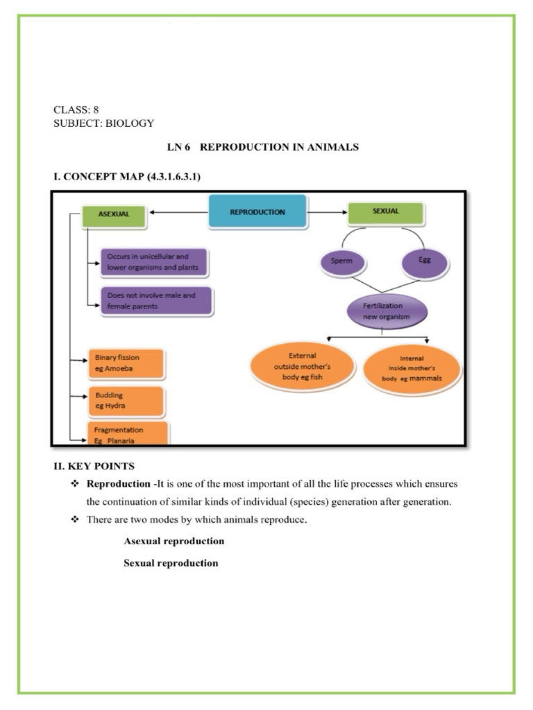 Reproduction Questions | PDF