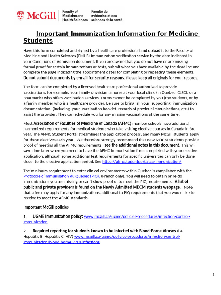 Fall 2025 Immunization MDCM Eng | PDF | Vaccines | Viral Diseases