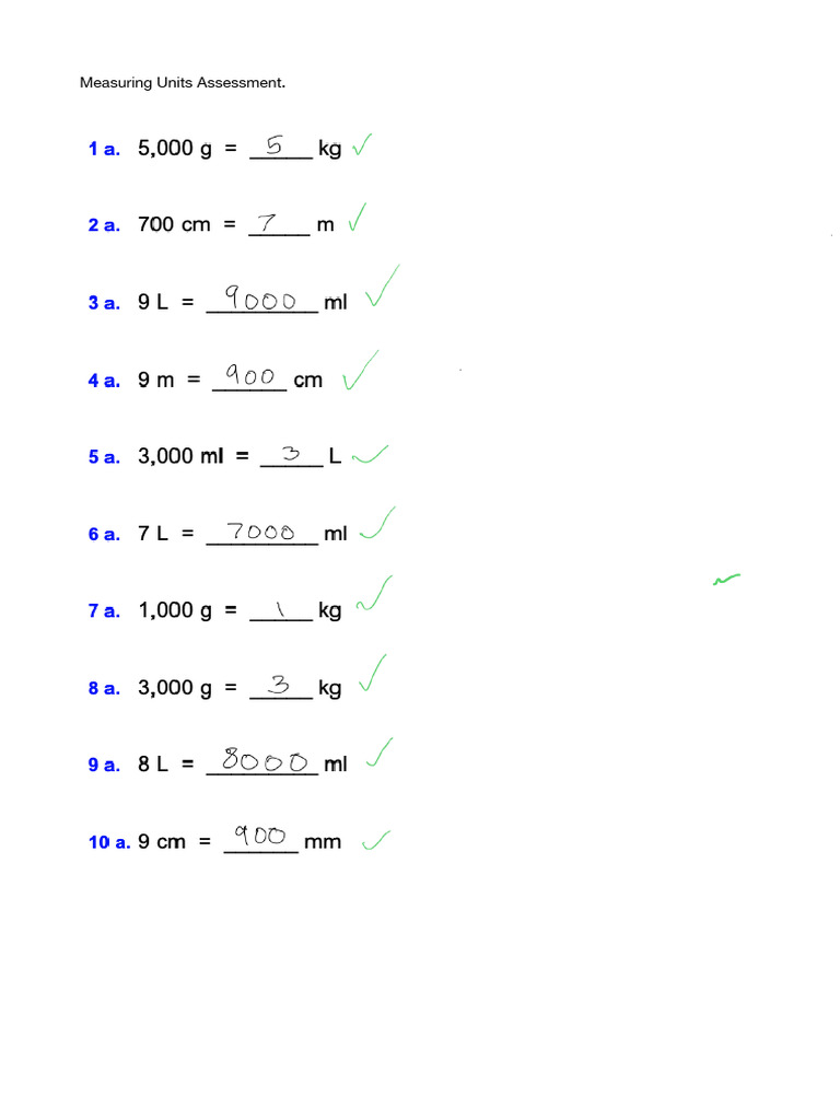 Conversions Grade 7 | PDF