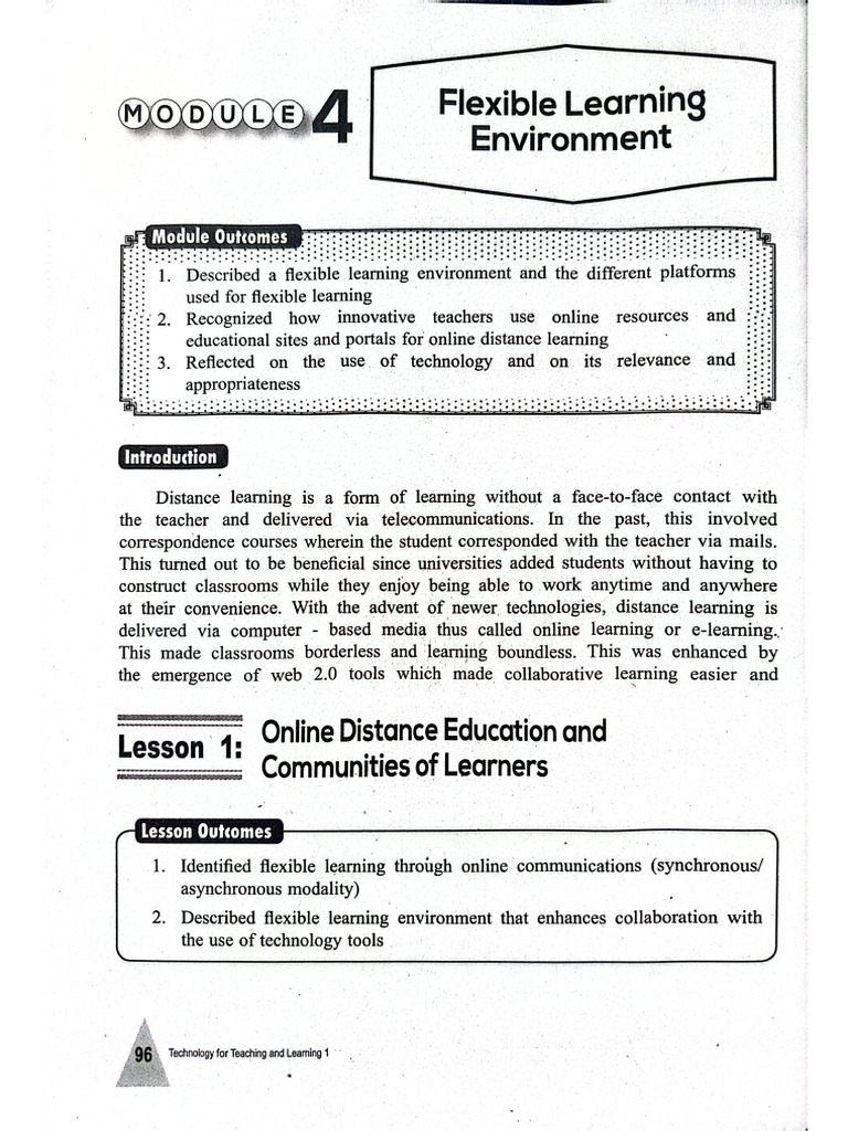 Module 4 Flexible Learning Environment | PDF