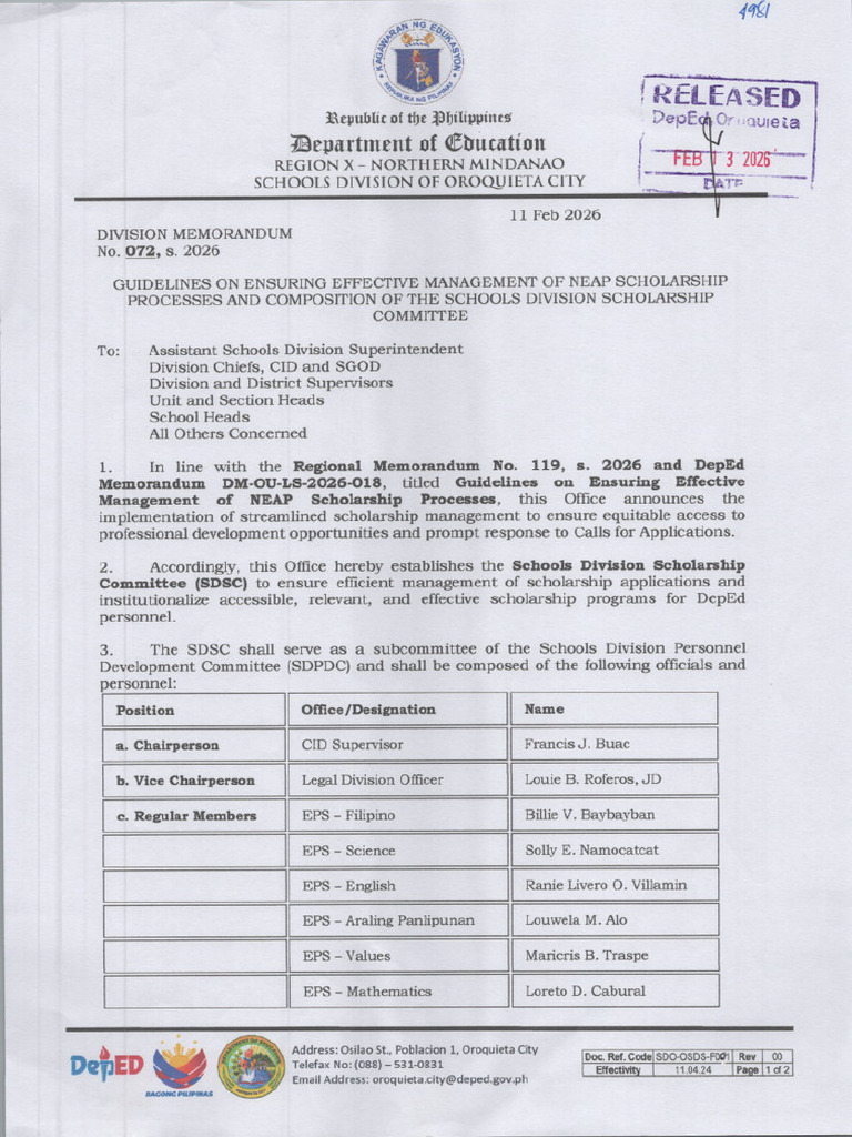DM 072 S. 2026 | PDF
