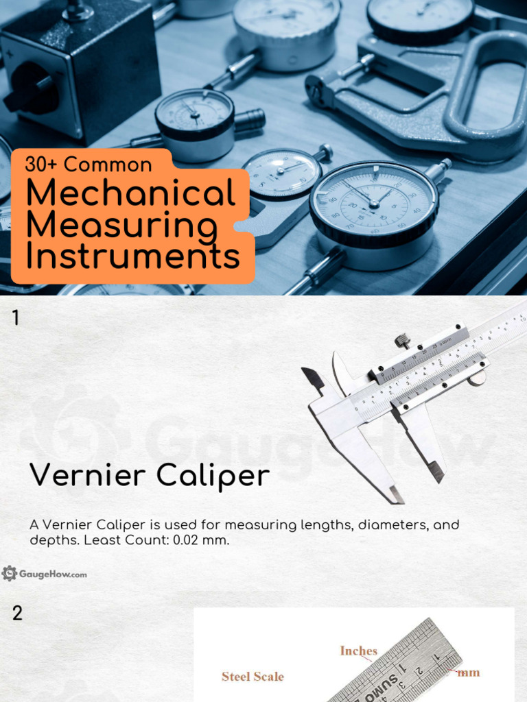 30 Mechanical Measuring Instruments | PDF | Tools | Measuring Instrument