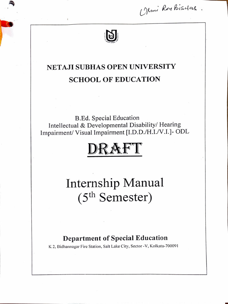 5th SEM MANUAL Nsou | PDF