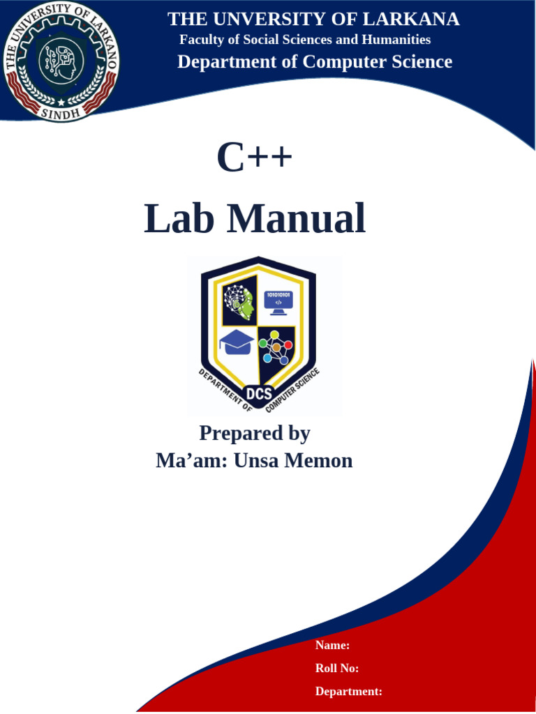 C++ Lab Manual: Department of Computer Science | PDF