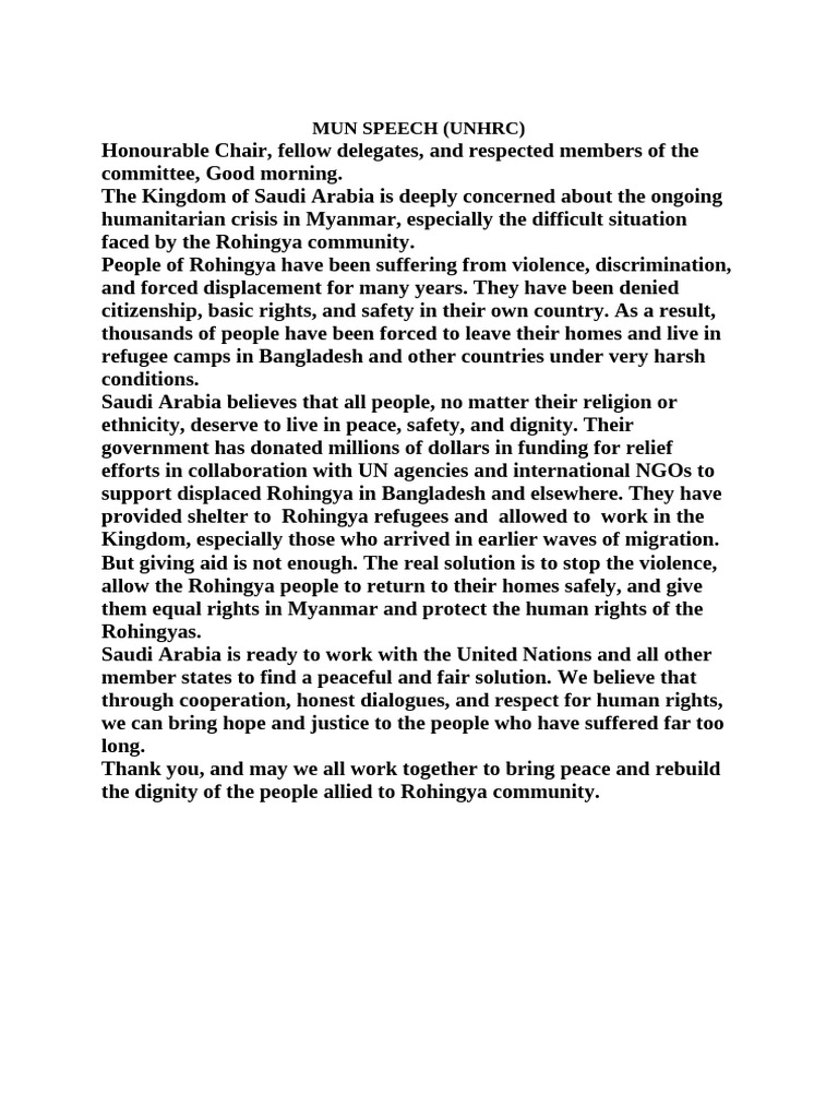 Mun Speech | PDF
