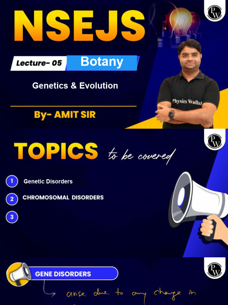 Genetics & Evolution 05 - Class Notes - NSEJS Batch 2024 | PDF