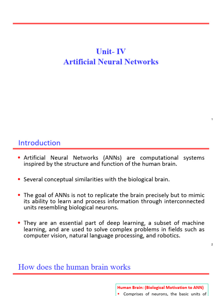 Chapter 08 Artificial Neural Networks | PDF | Neuron | Brain