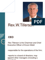 Rex W Tillerson