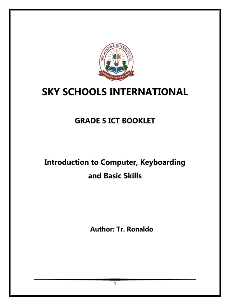 Ict Grade 5 Booklet - Introduction To Computer | PDF | Computer ...