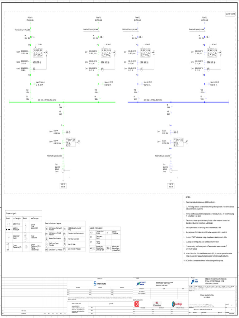Typical 33kv Protection SLD For Ass | PDF | Transformer | Relay