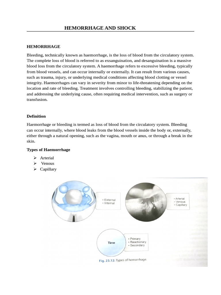 Hemorrhage and Shock | PDF | Shock (Circulatory) | Coagulation