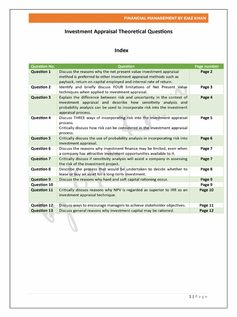 Theory Questions Comprehensive | PDF