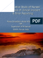 Nurses Experience of Incident Reporting F Donaldson Myles