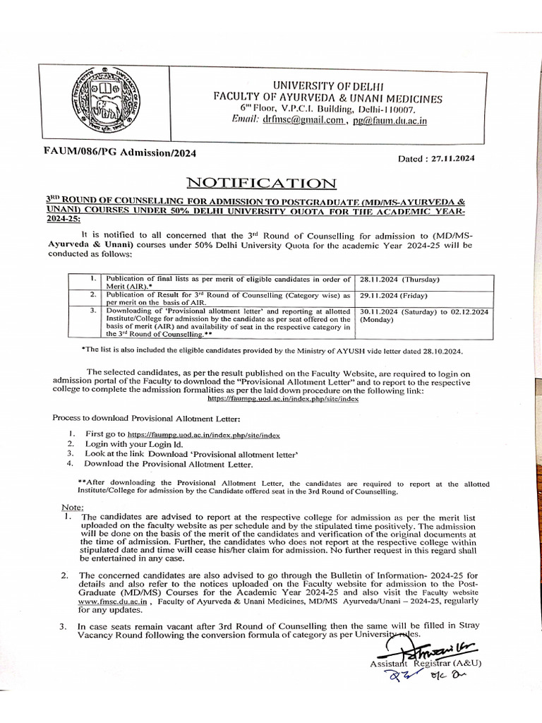 Notification Instructions PG | PDF