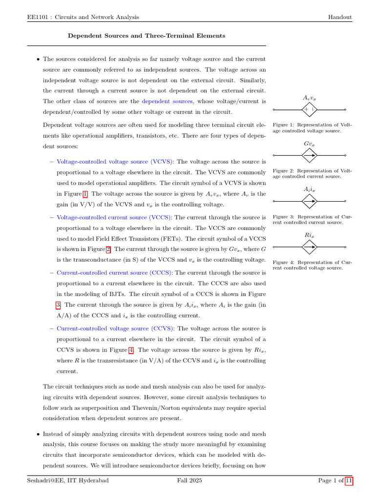 08 - Dependent Sources and Three Terminal Elements | PDF | Bipolar ...
