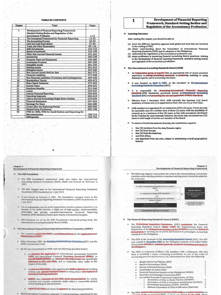Chapter 1 Development of Financial Reporting Framework Standard Setting ...