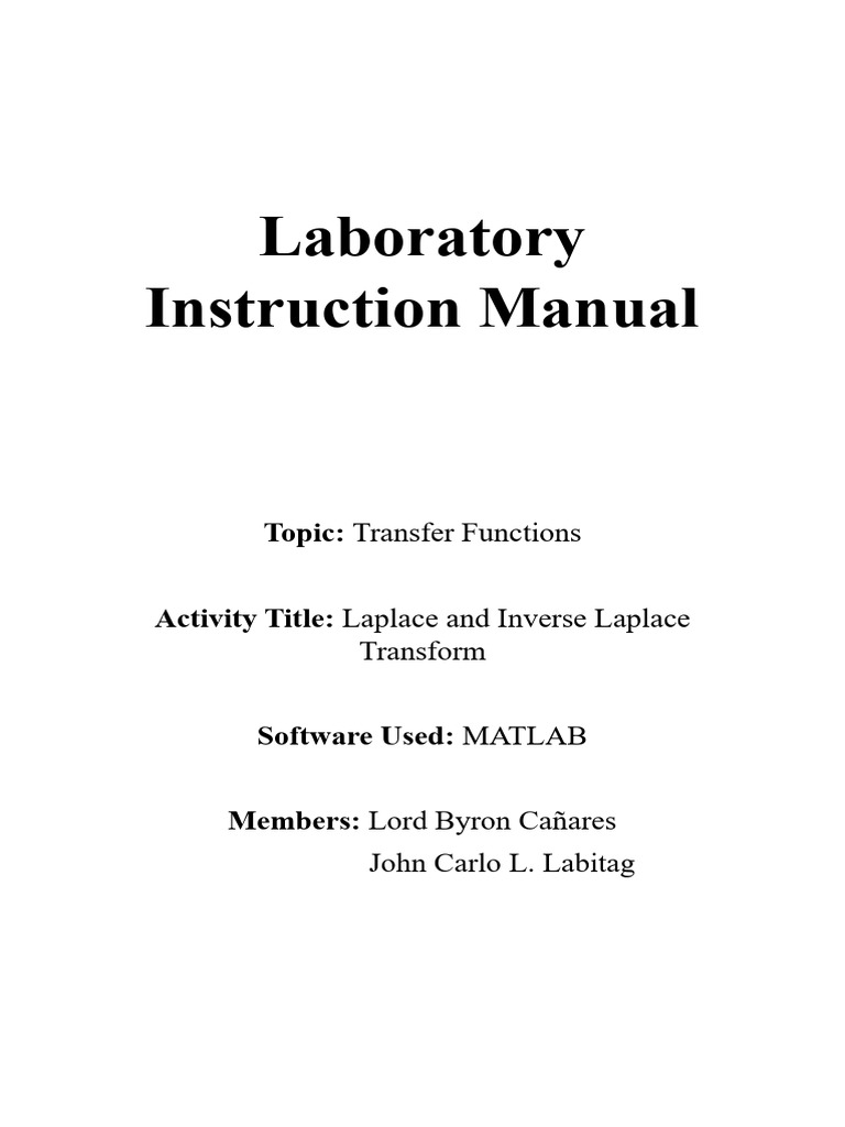Cañares, Labitag 4A TransferFunctions | PDF