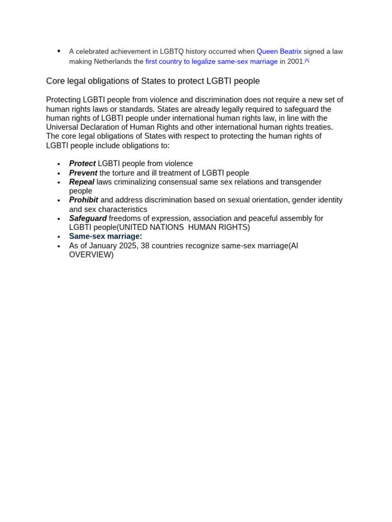 A Celebrated Achievement in LGBTQ History Occurred When | PDF
