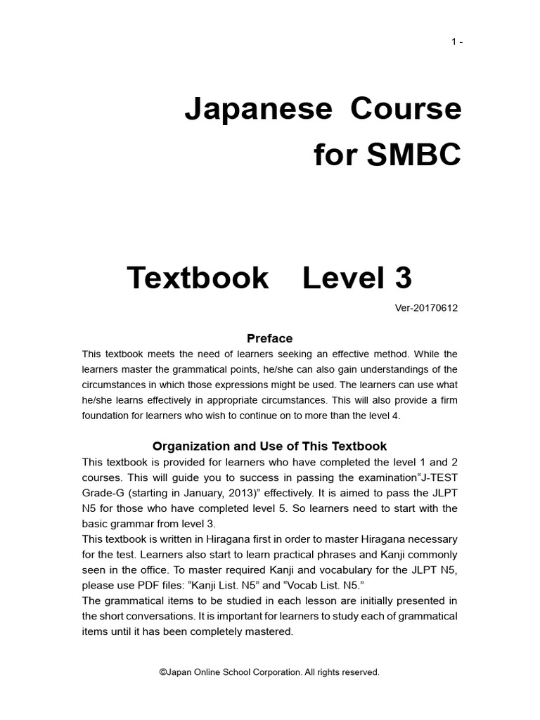 Textbook Level3 | PDF | Japanese Language | Linguistics