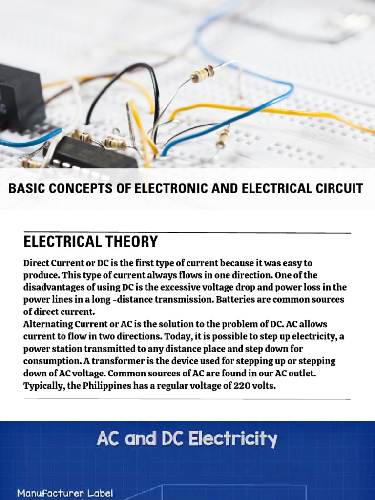 Basic Concepts of Electronic and Electrical Circuit - PPTX 20260127 ...
