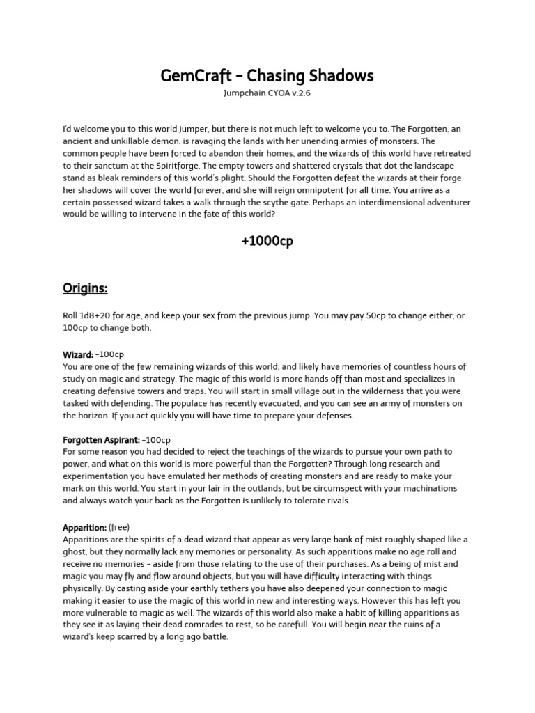 GemCraft - Chasing Shadows Jump | PDF | Ghosts