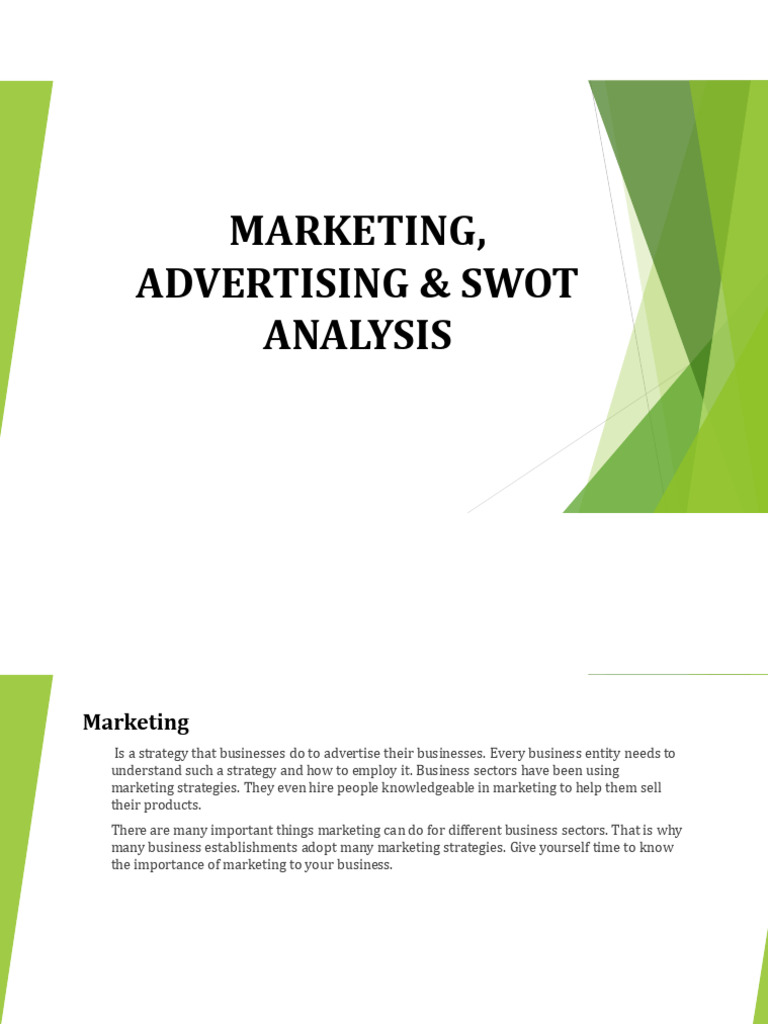 Marketing, Advsertising - Swot Analysis | PDF | Marketing | Business