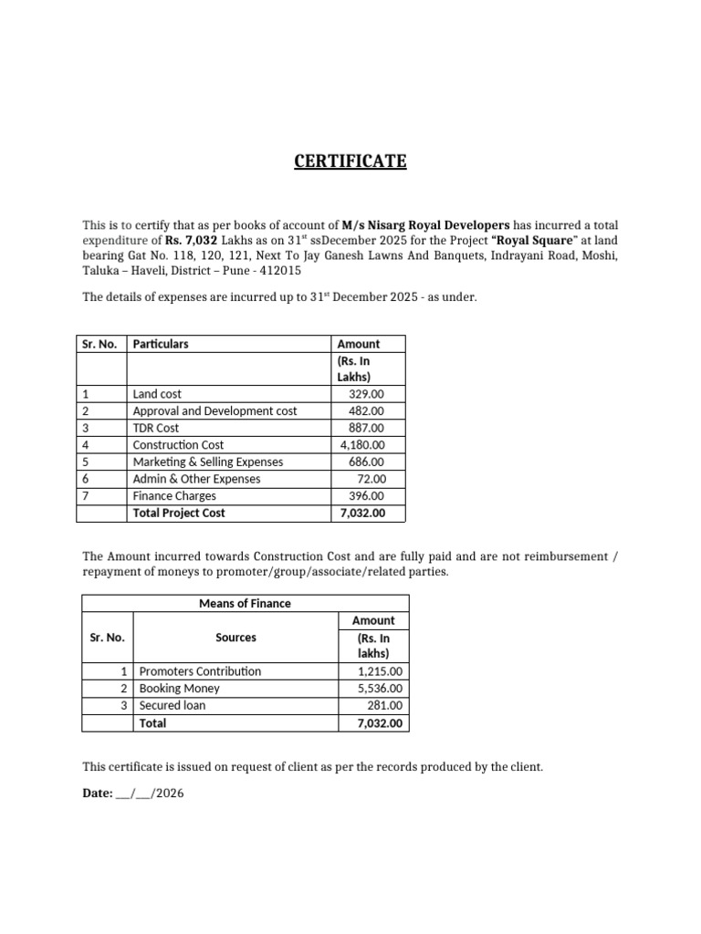 CA Certificate Format | PDF
