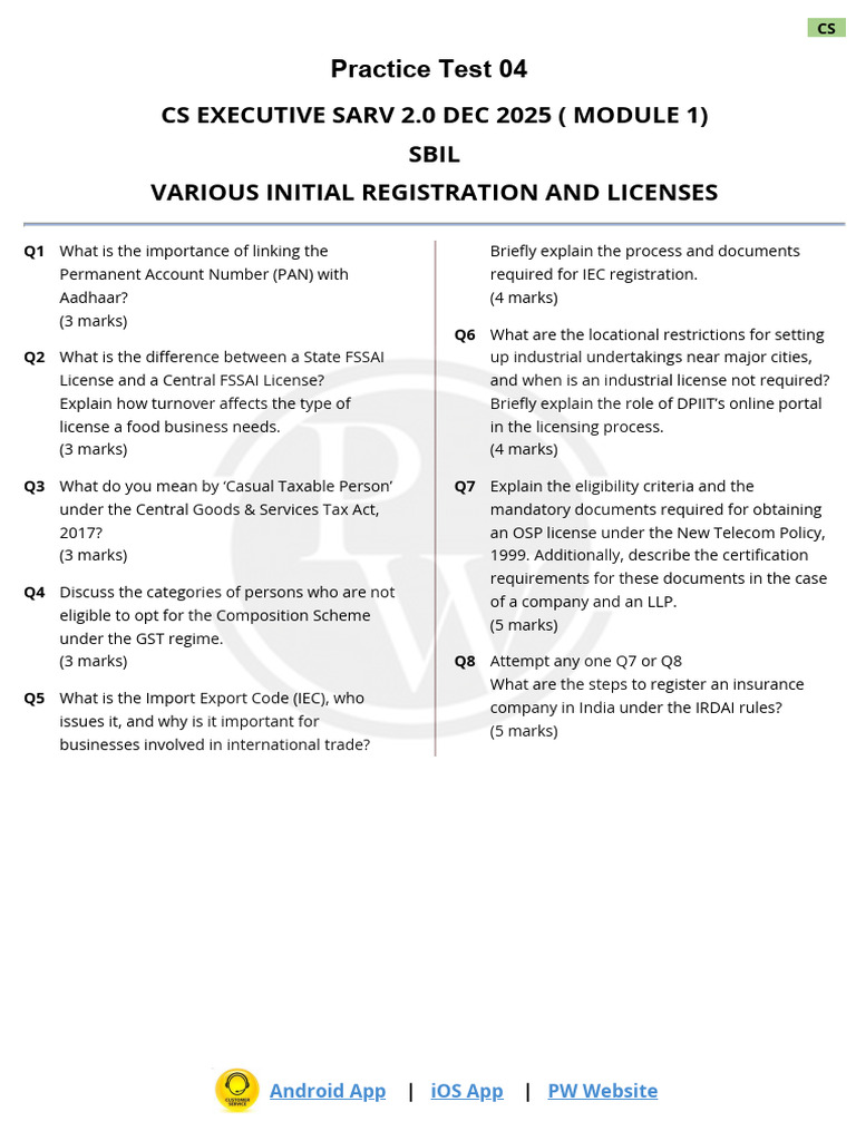 Practice Test 04 Test Paper | PDF | Business | Economies